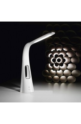 Moderna Lampada da tavolo in materiale plastico  flessibile, Luce a Led 10W ( 700lm - 3000°k ) interruttore Touch e dimmer 