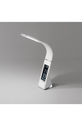 Moderna Lampada da tavolo con display in materiale plastico  flessibile, Luce a Led 5W ( 410lm - 4000°k ) interruttore Touch e dimmer 