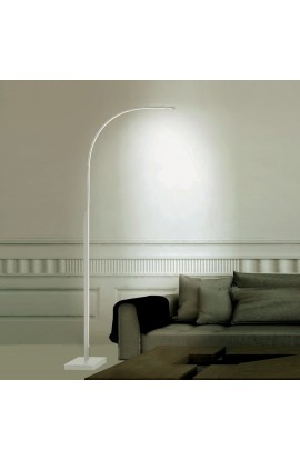 Piantana LED, 48W 3450lm, dal design moderno con struttura in metallo verniciato bianco. Tonalità della luce 2800-3300K