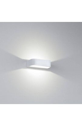 APPLIQUE IN METALLO, CON FINITURA DI COLORE BIANCO SATINATO 1 LUCE A LED 6W ( 3000°K )