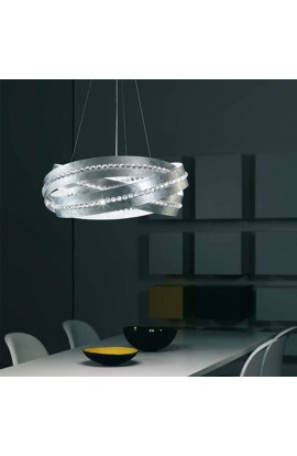 Lampada a sospensione in metallo bianco, disponibile in altre colorazioni, 8 punti luce 48W G9