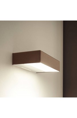 Applique minimale di colore bianco con luce a led ( 6.5W ) integrata, diffusore in policarbonato satinato