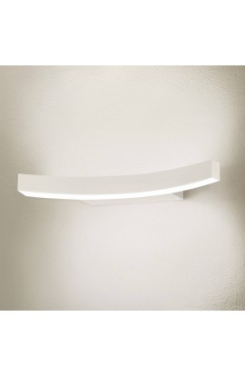 Applique minimale di colore bianco con luce a led ( 18W ) integrata, diffusore in policarbonato opale