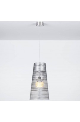 Moderna Sospensione con paralume conico allungato in policarbonato in diverse colorazioni di finitura, 1 Luce 70W (E27 )