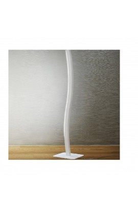 Lampada da terra minimale dalla forma ondulata con finitura in bianco (disponibile anche in altre colorazioni), luce a led (62W)
