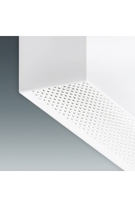 Plafoniera lineare con design minimale e struttura in alluminio, colore bianco con luce a Led ( 29W ) integrata con dimmer