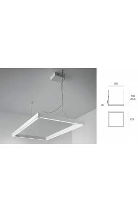 Sospensione LED 48W down, 24W up, dal design moderno con corpo in alluminio verniciato bianco, disponibile in altre finiture di colore, tonalità di luce 3000K o 4000K