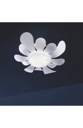 FLAVER Plafoniera in vetro satinato extra bianco modello FLOWER 35 , 1 Luce