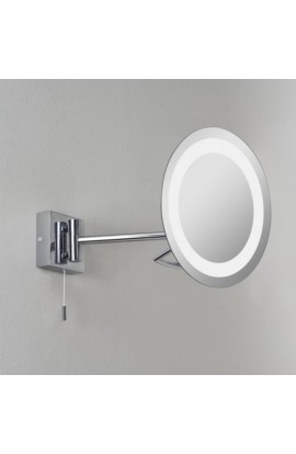 Elegante Specchio con sistema di illuminazione integrato e braccio mobile, 1 luce a 25W ( G9 ) Dimmerabile.