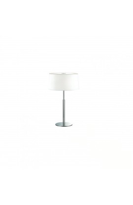 lampada da tavolo dal design moderno con montatura in cromo con paralume. 1 luce (G9, 40W).