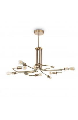 Sospensione dal design moderno con struttura in metallo rifinito ottone. 8 luci (E27, 60W)