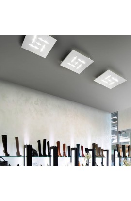 Plafoniera di forma quadrata da soffitto in varie colorazioni con luce a Led 35W ( 3000lm - 2700°k ) 