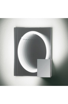 Leucos Lampada da parete effetto specchio modello Optik, 1 punto luce a neon 55W  (2GX13)