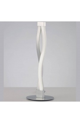 Lampada da Tavolo in Argento e Cromo e diffusore in acrilico, luce LED, 6W 