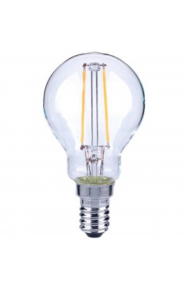  LAMPADINA SFERA FILO LED 2W ( E14 ) LED 2W EPISTAR 2700K LUCE CALDA 250 LUMEN  