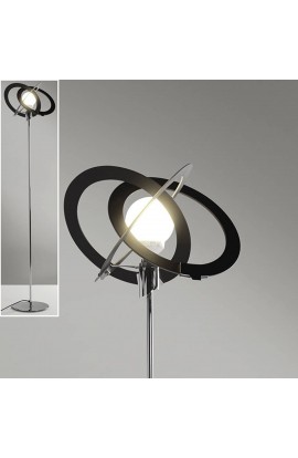 Originale lampada da terra con struttura in metallo cromato e vetri colorati, 1 luce 150W ( E27 )