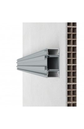 Profilo in Alumite a parete, da abbinare con strip led, disponibile in diverse lunghezze (1 - 2 - 3 Mt) 