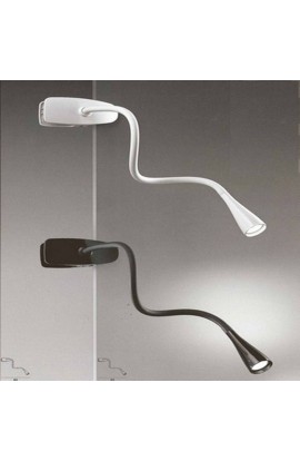 LAMPADA DA SCRIVANIA FLEX IN PLASTICA E METALLO CON PINZA 1 PUNTO LUCE 3W