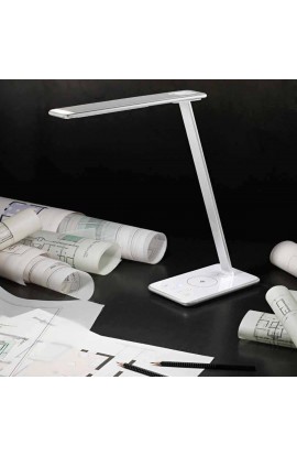 Moderna Lampada da tavolo in alluminio e policarbonato, Luce a Led 10W ( 550lm - 3000°k ) interruttore Touch e dimmer 