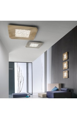 Plafoniera LED 37.8W 5833lm dimmerabile dal design moderno con struttura in alluminio. Diffusore in metacrilato. Tonalità di luce 3000K.
