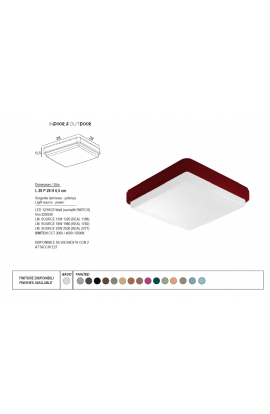 PLAFONIERA ESTERNO QUADRATA 