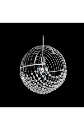 Leucos aureliano toso  lampada a sospensione in metallo cromato, diffusore sferico, 1 punto luce (E27)