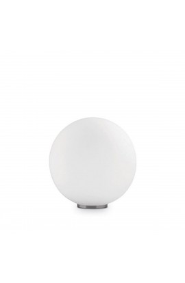  Lampada da tavolo moderna con montatura in metallo cromato e diffusore in vetro, 1 Luce ( E27, 60W)