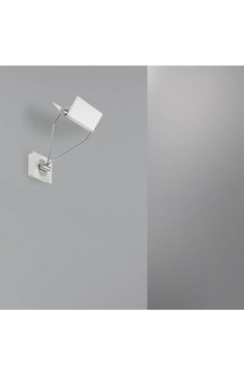 Lampada da parete in metallo verniciato con particolari in cromo, dal design essenziale,6 luci 4.2W a LED ( 2880Lm, 3000°K ) 