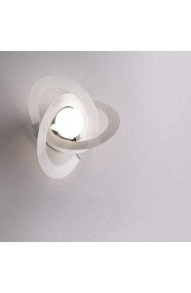 Originale lampada da parete con struttura in metallo cromato e vetri colorati, 1 luce 75W ( G9 )