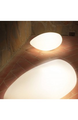 Luminosa Lampada da terra in materiale termoplastico con finitura bianca, 2 luci 15W (E27)