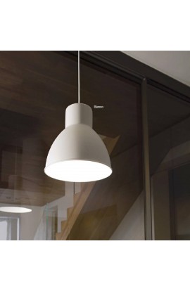 Sospensione dal design moderno con montatura e diffusore in metallo con varie finiture, 1 Luce ( E27 - 60W )