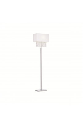 Piantana dal design moderno con struttura in metallo cromato, 1 luce (E27, 60W),   