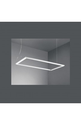 Sospensione LED Monoemissione 60W, dal design moderno con corpo in alluminio verniciato, tonalità di luce 3000K o 4000K