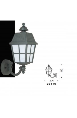 Applique 38110 B4 SURYA da esterno, con montatura in alluminio pressofuso in finutura bianco, diffusore in vetro satinato, 1 luce E27 