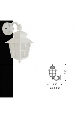 Applique 37110 A1 SURYA da esterno, con montatura in alluminio pressofuso in finitura bronzo. Diffusore in vetro color ambra, 1 luce E27. 